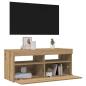 Preview: TV-Schrank mit LED-Leuchten Artisan-Eiche 90x35x40 cm