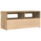 Preview: TV-Schrank mit LED-Leuchten Artisan-Eiche 90x35x40 cm
