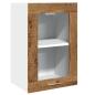 Preview: Hängeschrank Glas Altholz-Optik 40x31x60 cm Holzwerkstoff