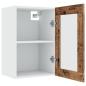 Preview: Hängeschrank Glas Altholz-Optik 40x31x60 cm Holzwerkstoff