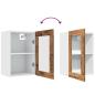Preview: Hängeschrank Glas Altholz-Optik 40x31x60 cm Holzwerkstoff