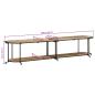 Preview: TV-Regal 200x42x40 cm Raues Mangoholz