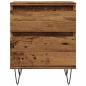 Preview: Nachttische 2 Stk. Altholz-Optik 40x35x50 cm Holzwerkstoff