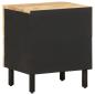 Preview: Nachttisch Schwarz 40x33,5x46 cm Raues Mangoholz