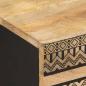 Preview: Nachttisch Schwarz 40x33,5x46 cm Raues Mangoholz