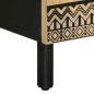 Preview: Nachttisch Schwarz 40x33,5x46 cm Raues Mangoholz