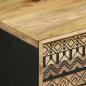 Preview: Nachttisch Schwarz 40x33,5x46 cm Raues Mangoholz