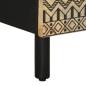 Preview: Nachttisch Schwarz 40x33,5x46 cm Raues Mangoholz
