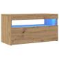 Preview: TV-Schrank mit LED-Leuchten Artisan-Eiche 75x35x40 cm