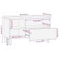 Preview: TV-Schrank Schwarz 80x33,5x46 cm Raues Mangoholz
