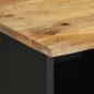 Preview: TV-Schrank Schwarz 80x33,5x46 cm Raues Mangoholz