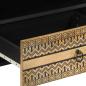 Preview: TV-Schrank Schwarz 80x33,5x46 cm Raues Mangoholz