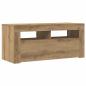 Preview: TV-Schrank mit LED-Leuchten Artisan-Eiche 90x35x40 cm