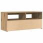 Preview: TV-Schrank mit LED-Leuchten Artisan-Eiche 90x35x40 cm
