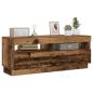 Preview: ARDEBO.de - TV-Schrank mit LED-Leuchten Altholz-Optik 100x35x40 cm