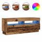 Preview: TV-Schrank mit LED-Leuchten Altholz-Optik 100x35x40 cm