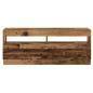 Preview: TV-Schrank mit LED-Leuchten Altholz-Optik 100x35x40 cm