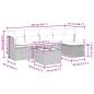 Preview: 6-tlg. Garten-Sofagarnitur mit Kissen Grau Poly Rattan