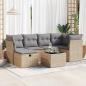 Preview: ARDEBO.de - 7-tlg. Garten-Sofagarnitur mit Kissen Beige Poly Rattan