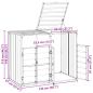 Preview: Mülltonnenbox für 2 Tonnen Braun 144x81x113 cm Stahl