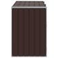 Preview: Mülltonnenbox für 2 Tonnen Braun 144x81x113 cm Stahl
