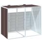 Preview: Mülltonnenbox für 2 Tonnen Braun 144x81x113 cm Stahl