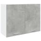 Preview: Hängeschrank Betongrau 80x31x60 cm Holzwerkstoff