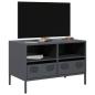 Preview: ARDEBO.de - TV-Schrank Anthrazit 68x39x43,5 cm Kaltgewalzter Stahl
