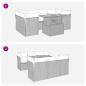 Preview: 7-tlg. Garten-Sofagarnitur mit Kissen Grau Poly Rattan