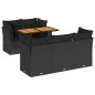 Preview: 6-tlg. Garten-Sofagarnitur mit Kissen Schwarz Poly Rattan