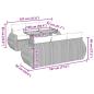 Preview: 7-tlg. Garten-Sofagarnitur mit Kissen Schwarz Poly Rattan