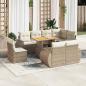 Preview: ARDEBO.de - 9-tlg. Garten-Sofagarnitur mit Kissen Beige Poly Rattan