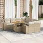 Preview: ARDEBO.de - 9-tlg. Garten-Sofagarnitur mit Kissen Beige Poly Rattan