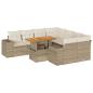 Preview: 9-tlg. Garten-Sofagarnitur mit Kissen Beige Poly Rattan