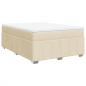 Preview: Boxspringbett mit Matratze Creme 160x200 cm Stoff
