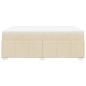 Preview: Boxspringbett mit Matratze Creme 160x200 cm Stoff