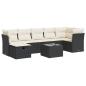 Preview: 8-tlg. Garten-Sofagarnitur mit Kissen Schwarz Poly Rattan