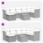 Preview: 8-tlg. Garten-Sofagarnitur mit Kissen Schwarz Poly Rattan