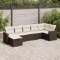 Preview: ARDEBO.de - 7-tlg. Garten-Sofagarnitur mit Kissen Braun Poly Rattan