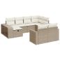 Preview: 10-tlg. Garten-Sofagarnitur mit Kissen Beige Poly Rattan