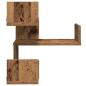 Preview: Wand-Eckregal Altholz-Optik 40x40x49,5 cm Holzwerkstoff