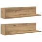 Preview: Wandregale 2 Stk. Artisan-Eiche 75x16,5x16,5 cm Holzwerkstoff
