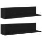 Preview: Wandregale 2 Stk. Schwarz 75x16,5x16,5 cm Holzwerkstoff