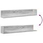 Preview: ARDEBO.de - Wandregale 2 Stk. Grau Sonoma 100x16,5x16,5 cm Holzwerkstoff
