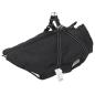 Preview: ARDEBO.de - Hundemantel mit Geschirr Wasserdicht Reflektierend Schwarz 6XL