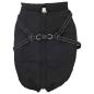 Preview: Hundemantel mit Geschirr Wasserdicht Reflektierend Schwarz 6XL