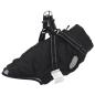 Preview: ARDEBO.de - Hundemantel mit Geschirr Wasserdicht Reflektierend Schwarz 2XL