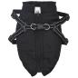 Preview: Hundemantel mit Geschirr Wasserdicht Reflektierend Schwarz 2XL