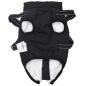 Preview: Hundemantel mit Geschirr Wasserdicht Reflektierend Schwarz 2XL