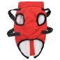 Preview: Hundemantel mit Geschirr Wasserdicht Reflektierend Rot S